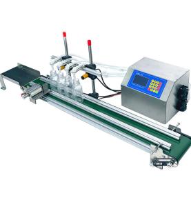RFID automatic small four-head liquid filling machine RFID conveyor belt liquid filling machine with conveyor