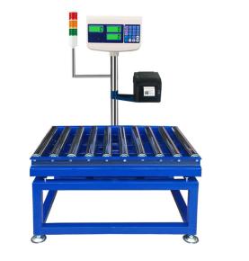 RFID powered drum checkweigher scale assembly line, three-color alarm printing scale, sorting and logistics non-powered drum scale