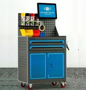 RFID-enabled smart auto repair tool cart, RFID-enabled smart hardware repair hand box, RFID-enabled multi-functional mobile heavy-duty tool cabinet for fitter's workshop.