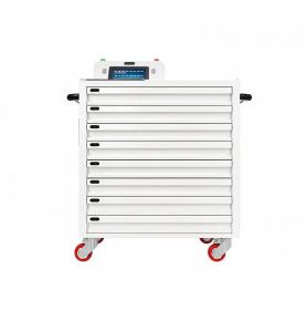 RFID Intelligent Tool Cart, Mobile Tool Management Trolley with Drawer, Automatic Inventory for Railway Tools