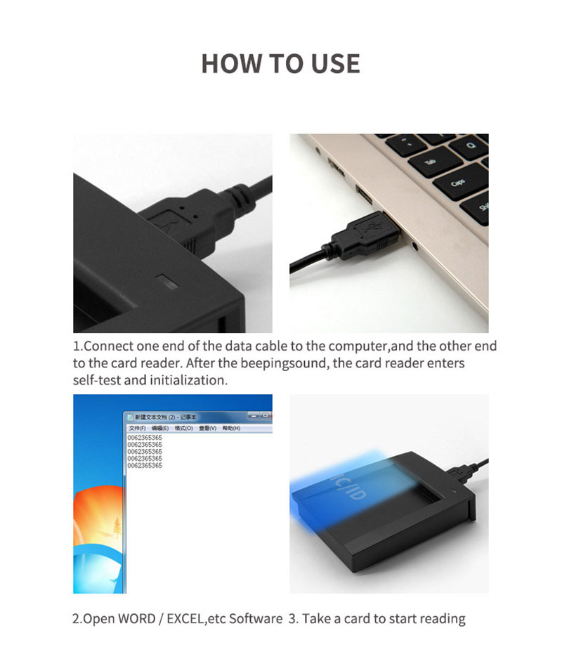 RFID Card Reader For Em4100 TK4100 SMC4001 Chip Card 9 RFID Card Reader For Em4100 TK4100 SMC4001 Chip Card 9