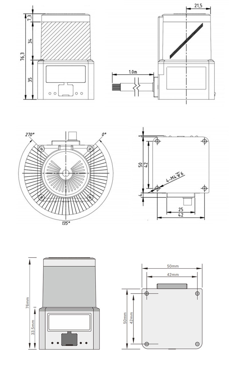 AGV car obstacle avoidance and anti-collision radar scanner Path planning laser sensor Intelligent warehouse robot anti-collision radar scanner 8 AGV car obstacle avoidance and anti-collision radar scanner Path planning laser sensor Intelligent warehouse robot anti-collision radar scanner 8