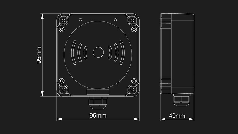 RFID UHF MQTT Profinet protocol RJ45 industrial UHF card reader 0-36V 2 meters IP65 2