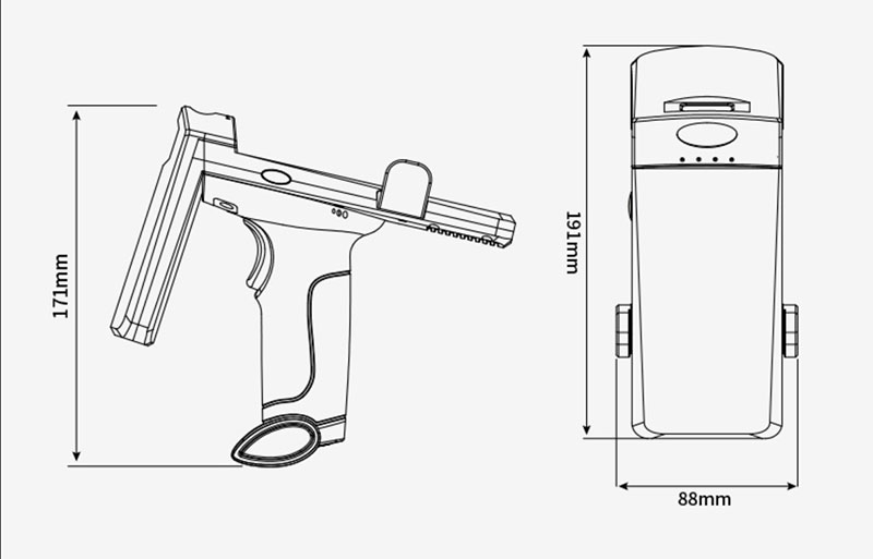 Bluetooth UHF handheld RFID collector QR code scanning reader ready to connect and use without development 9