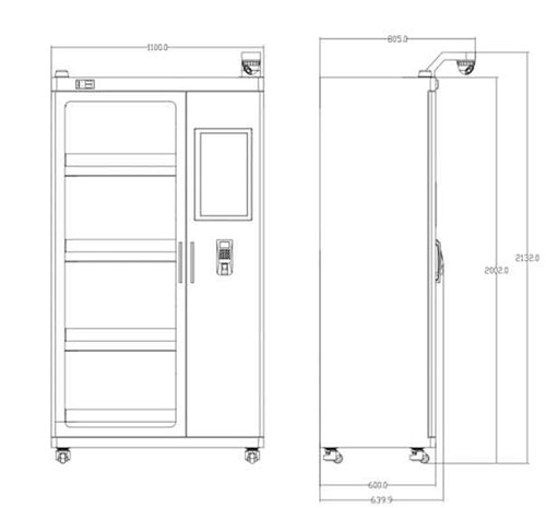 Safety Tool Cabinet Power Tool Cabinet Smart Dehumidification RFID UHF Tool Cabinet Power Distribution Room Tool Cabinet 4