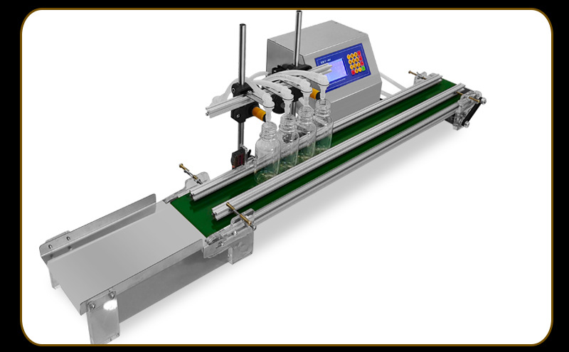 RFID automatic small four-head liquid filling machine RFID conveyor belt liquid filling machine with conveyor 13