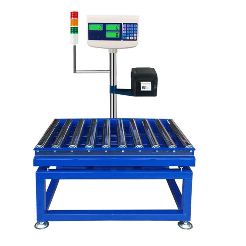 RFID powered drum checkweigher scale assembly line, three-color alarm printing scale, sorting and <a href=https://rfid-life.com/product/UHF-storage-logistics-shelf-inventory-inspection-long-distance-identification-RFID-tag.html target='_blank'>logistics</a> non-powered drum scale RFID powered drum checkweigher scale assembly line, three-color alarm printing scale, sorting and logistics non-powered drum scale