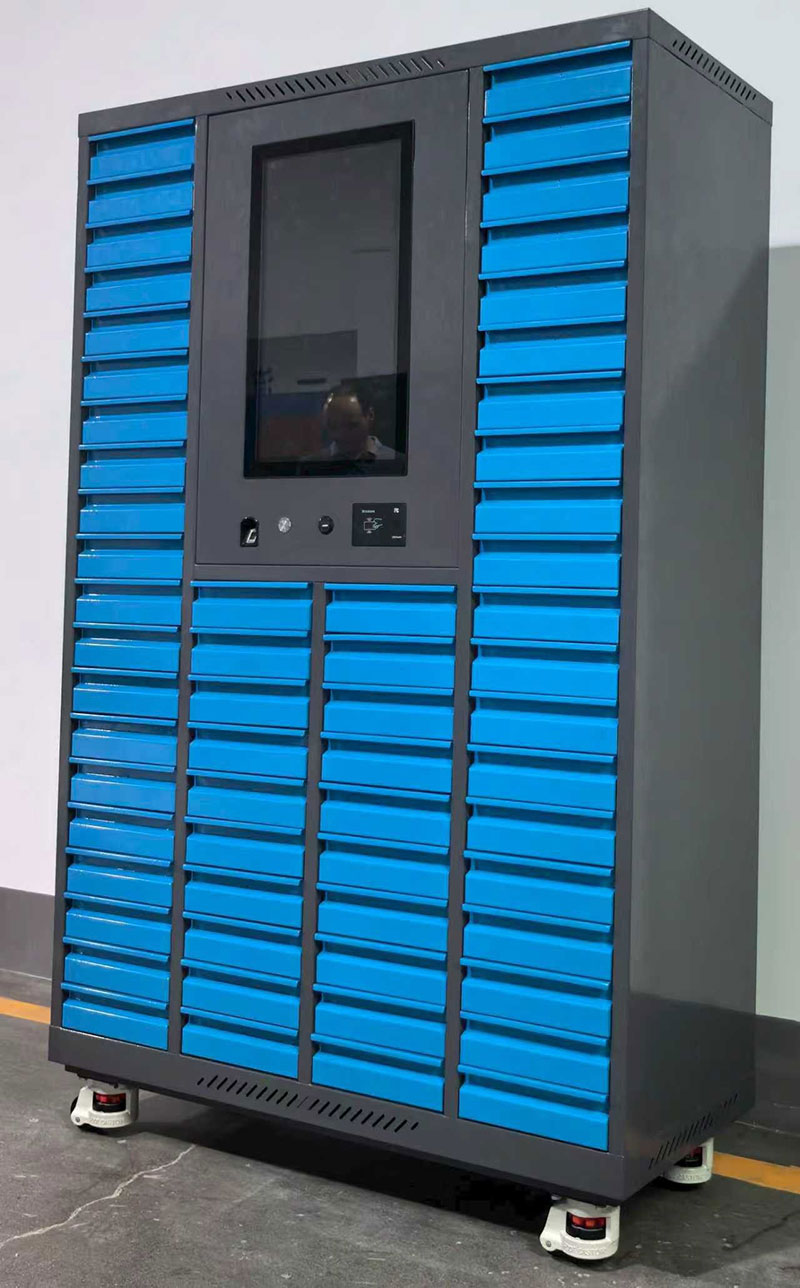 RFID smart material cabinet, RFID tool borrowing and returning cabinet, workshop card swiping, facial recognition, measuring tools, cutting tools, and spare parts management cabinet 3