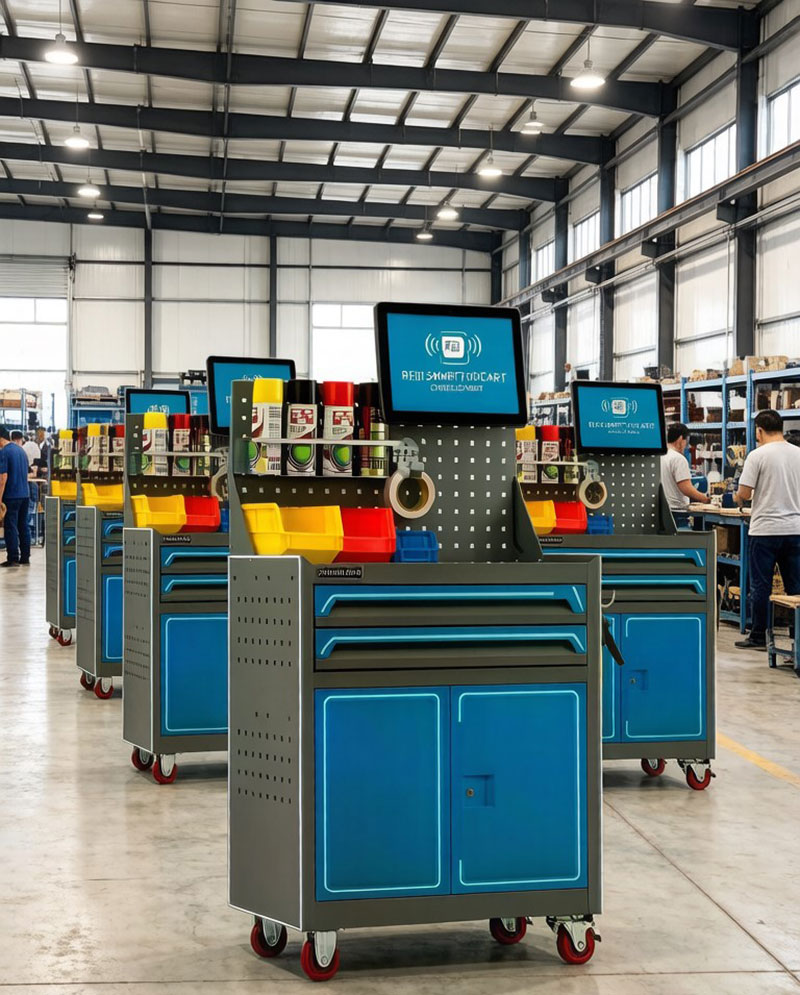 RFID-enabled smart auto repair <a href=https://rfid-life.com/RFID-Tools-Equipments.html target='_blank'>Tool</a> cart, RFID-enabled smart hardware repair hand box, RFID-enabled multi-functional mobile heavy-duty tool cabinet for fitter's workshop. RFID-enabled smart auto repair tool cart, RFID-enabled smart hardware repair hand box, RFID-enabled multi-functional mobile heavy-duty tool cabinet for fitter's workshop.