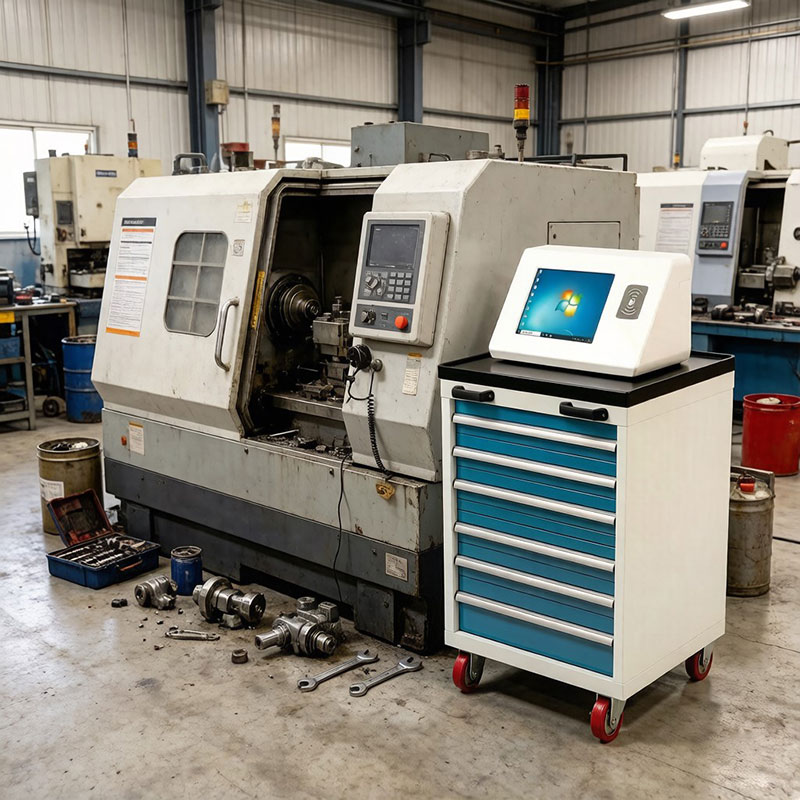 RFID Smart Tool Cart: Intelligent Management Cabinet for Workshop Maintenance | Heavy-Duty Mobile Drawer-Type Trolley