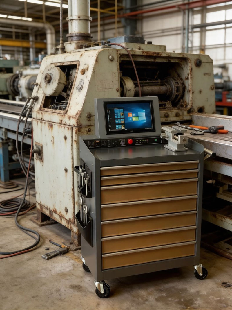 RFID Tool Cart: Portable Smart Repair Cabinet with Embedded Windows Screen RFID Tool Cart: Portable Smart Repair Cabinet with Embedded Windows Screen