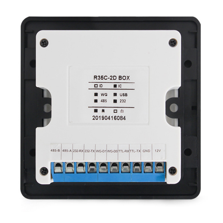 86-Box Embedded Access Control Reader | RFID & QR Code Scanner | Wiegand USB RS232/485